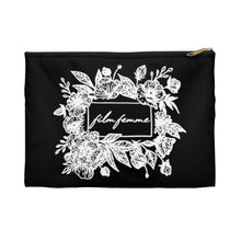 Load image into Gallery viewer, Floral Film Femme Accessory Pouch
