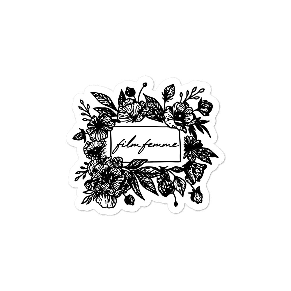 Floral Film Femme Sticker