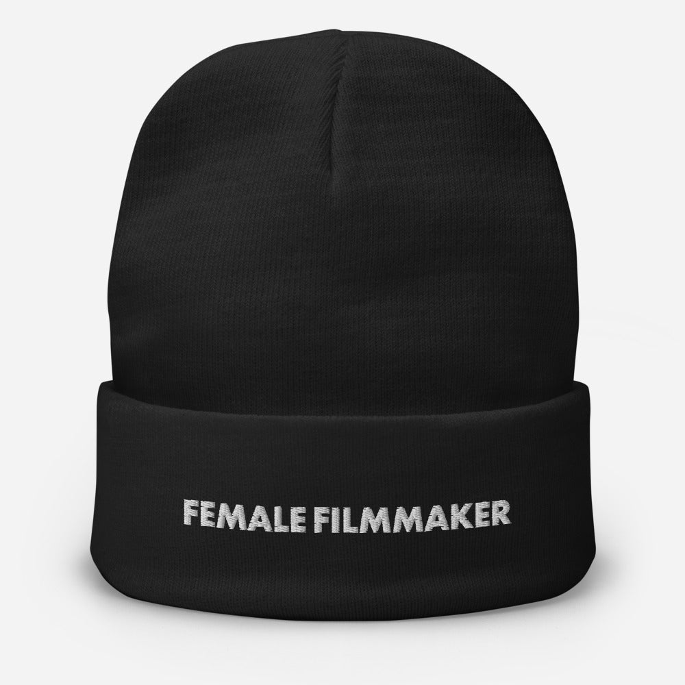 Female Filmmaker Embroidered Beanie